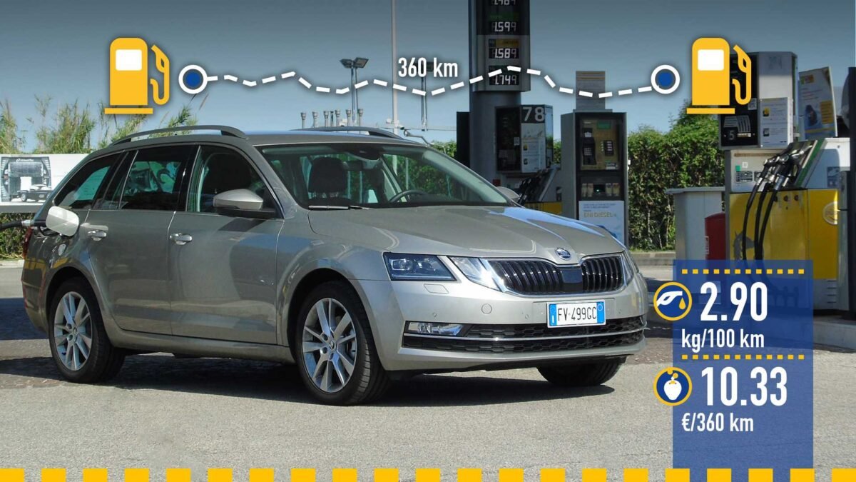 skoda octavia wagon 1 5 g tec metano la prova consumi Skoda Octavia G-TEC на газе: реальный расход топлива